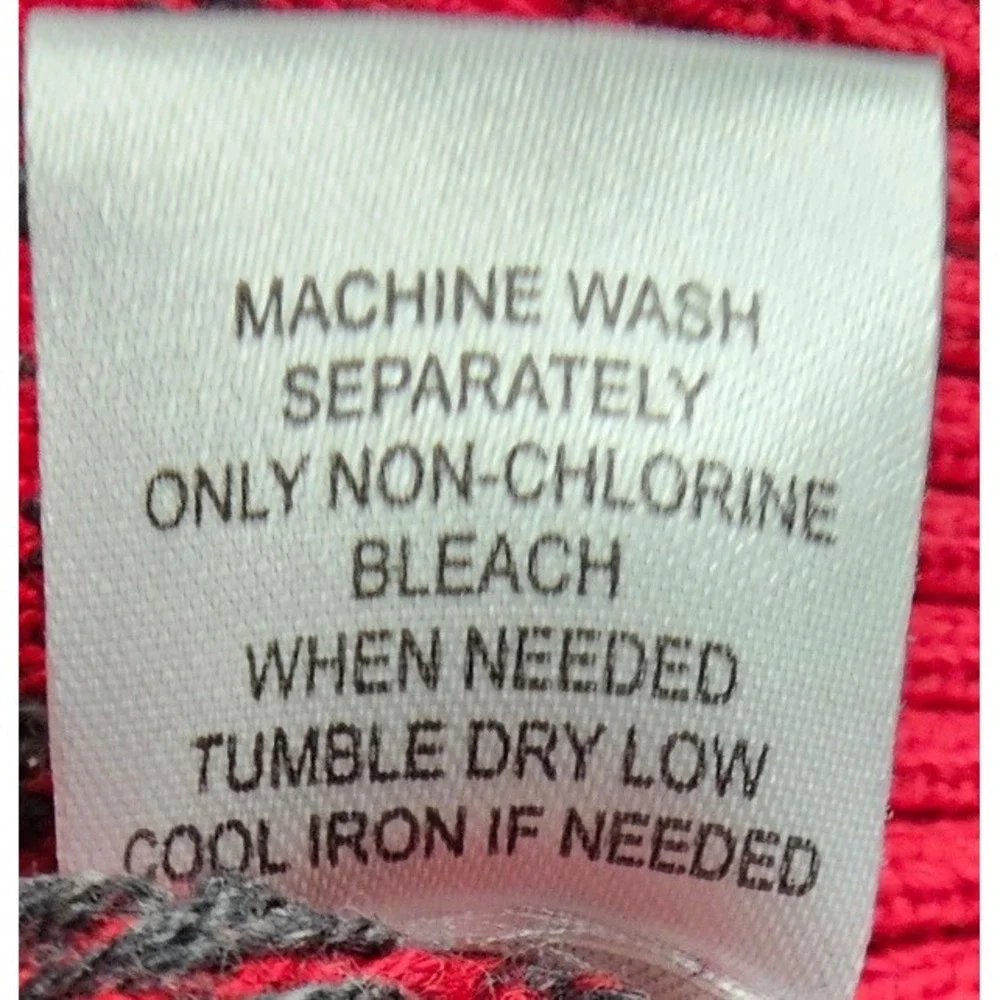 Weatherproof Vintage Men's Small‎ Red Black Textured Cotton Crewneck Sweater S